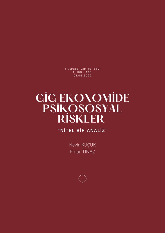 GİG EKONOMİDE PSİKOSOSYAL RİSKLER “NİTEL BİR ANALİZ”